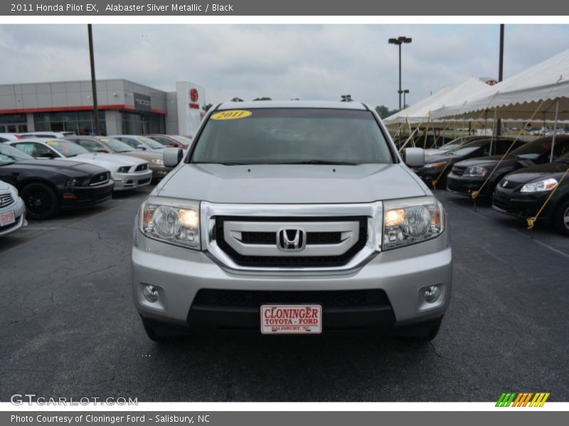 Alabaster Silver Metallic / Black 2011 Honda Pilot EX