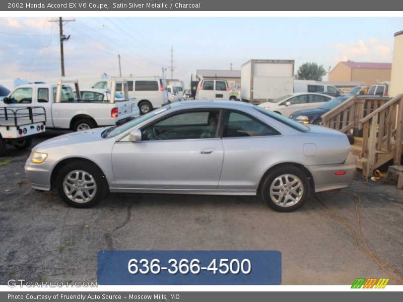 Satin Silver Metallic / Charcoal 2002 Honda Accord EX V6 Coupe