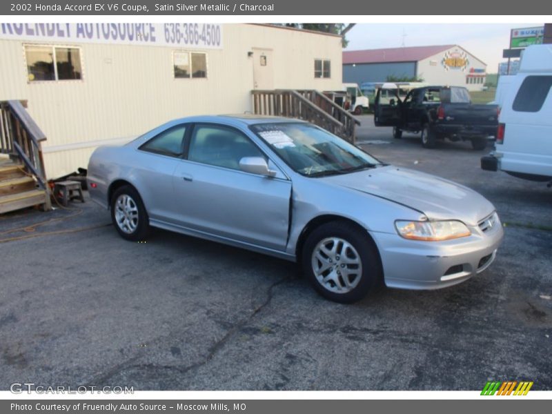 Satin Silver Metallic / Charcoal 2002 Honda Accord EX V6 Coupe