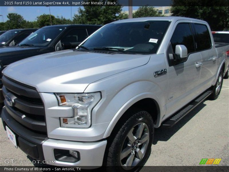 Ingot Silver Metallic / Black 2015 Ford F150 Lariat SuperCrew 4x4