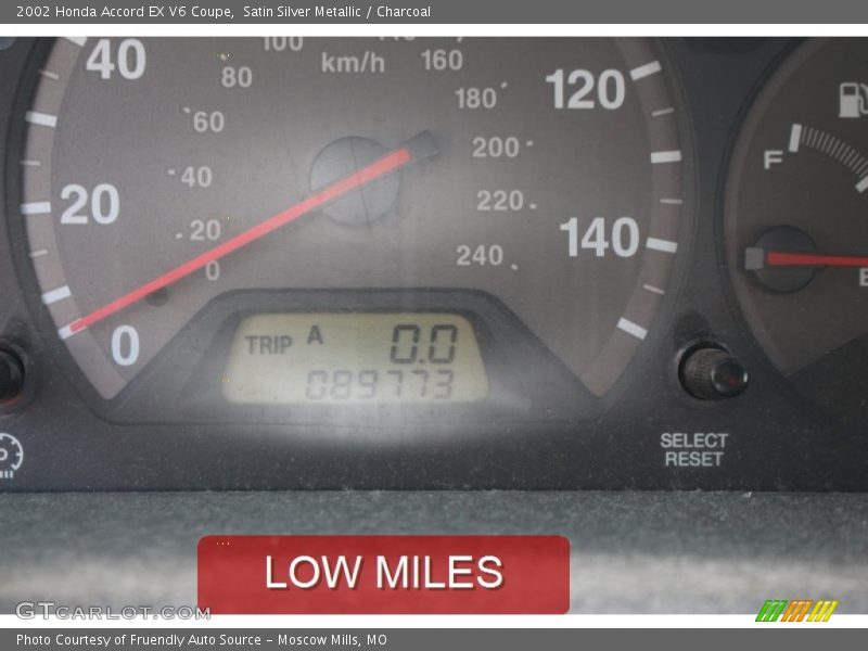 Satin Silver Metallic / Charcoal 2002 Honda Accord EX V6 Coupe