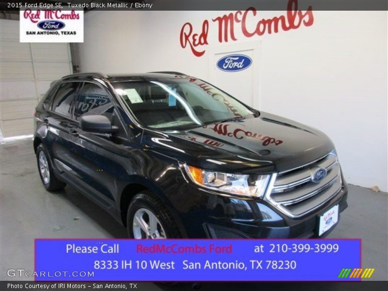 Tuxedo Black Metallic / Ebony 2015 Ford Edge SE