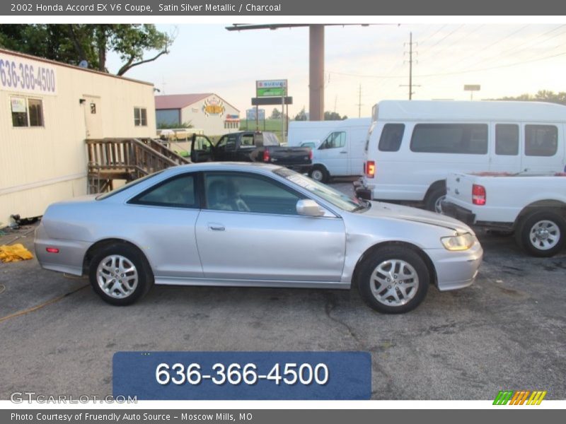 Satin Silver Metallic / Charcoal 2002 Honda Accord EX V6 Coupe