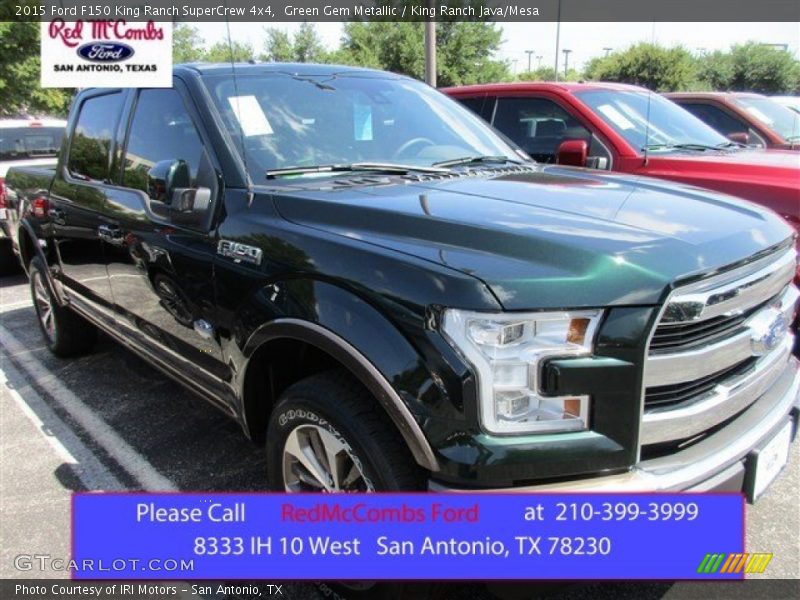Green Gem Metallic / King Ranch Java/Mesa 2015 Ford F150 King Ranch SuperCrew 4x4