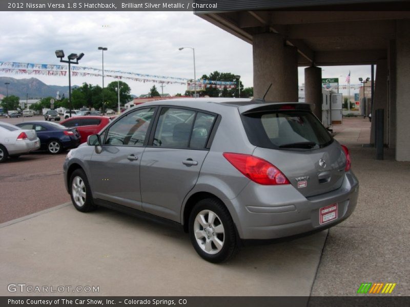 Brilliant Silver Metallic / Charcoal 2012 Nissan Versa 1.8 S Hatchback