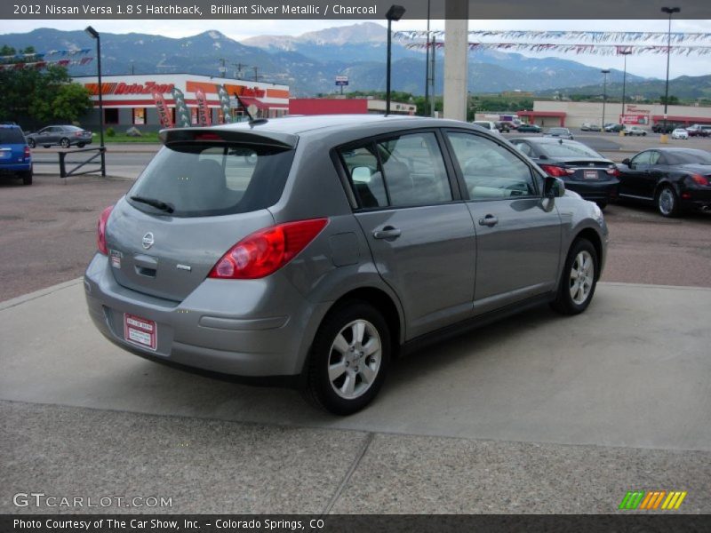 Brilliant Silver Metallic / Charcoal 2012 Nissan Versa 1.8 S Hatchback