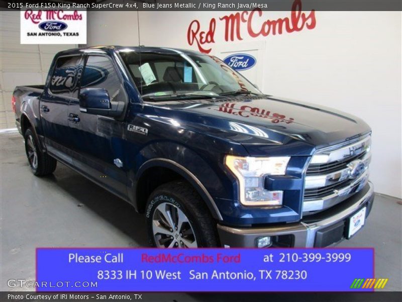 Blue Jeans Metallic / King Ranch Java/Mesa 2015 Ford F150 King Ranch SuperCrew 4x4