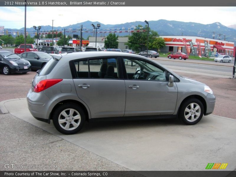 Brilliant Silver Metallic / Charcoal 2012 Nissan Versa 1.8 S Hatchback