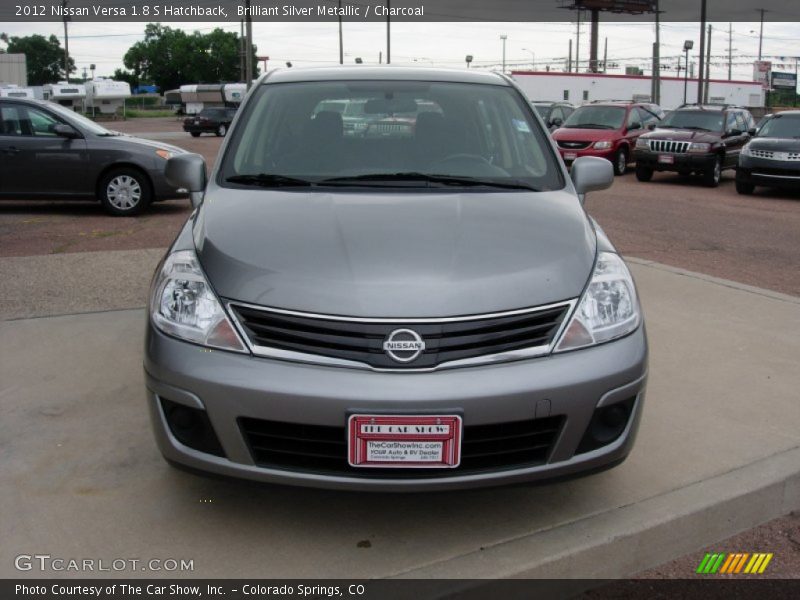 Brilliant Silver Metallic / Charcoal 2012 Nissan Versa 1.8 S Hatchback