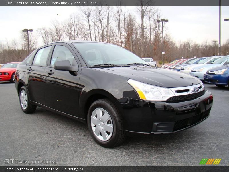 Ebony Black / Medium Stone 2009 Ford Focus S Sedan