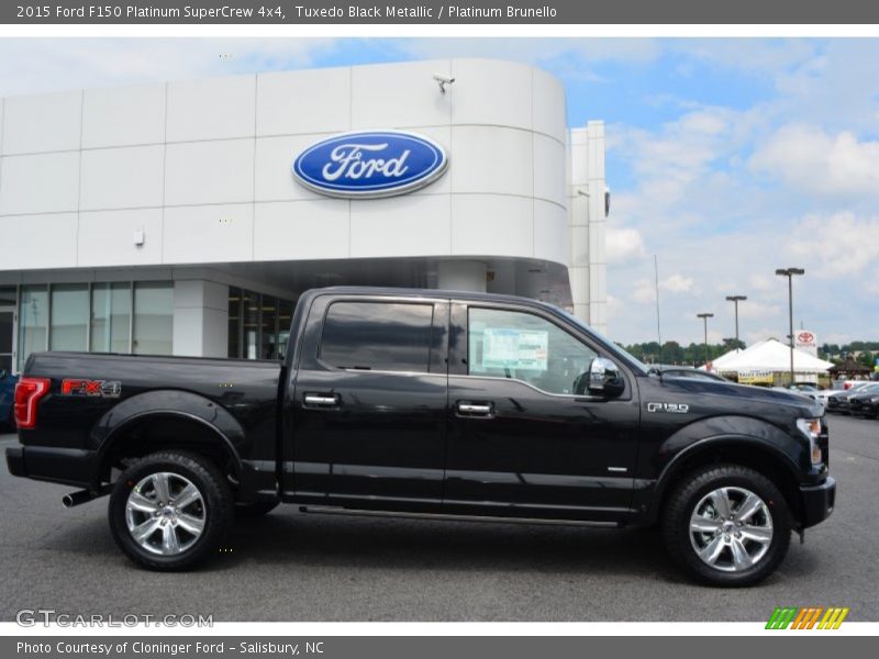 Tuxedo Black Metallic / Platinum Brunello 2015 Ford F150 Platinum SuperCrew 4x4