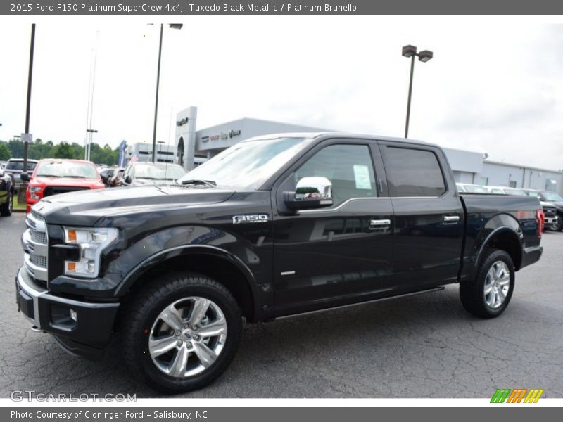 Tuxedo Black Metallic / Platinum Brunello 2015 Ford F150 Platinum SuperCrew 4x4