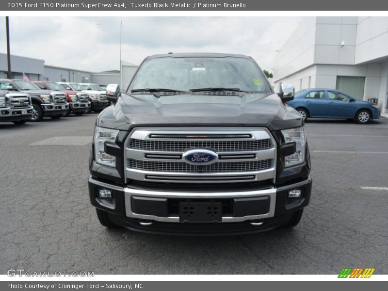 Tuxedo Black Metallic / Platinum Brunello 2015 Ford F150 Platinum SuperCrew 4x4