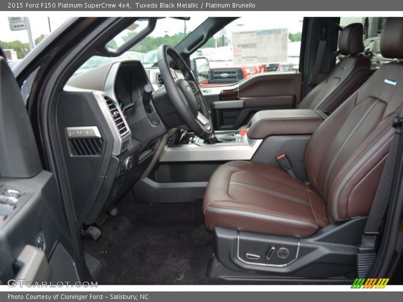 Tuxedo Black Metallic / Platinum Brunello 2015 Ford F150 Platinum SuperCrew 4x4