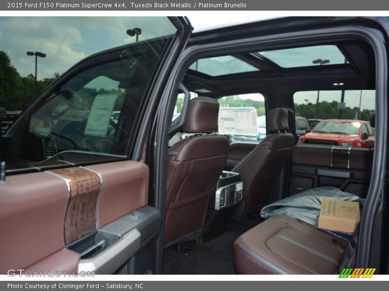 Tuxedo Black Metallic / Platinum Brunello 2015 Ford F150 Platinum SuperCrew 4x4