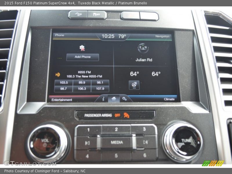 Tuxedo Black Metallic / Platinum Brunello 2015 Ford F150 Platinum SuperCrew 4x4