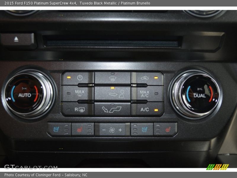 Tuxedo Black Metallic / Platinum Brunello 2015 Ford F150 Platinum SuperCrew 4x4