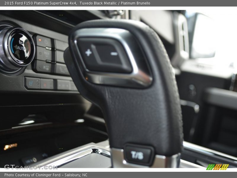 Tuxedo Black Metallic / Platinum Brunello 2015 Ford F150 Platinum SuperCrew 4x4