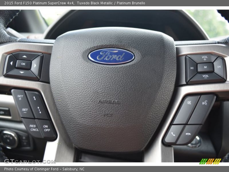 Tuxedo Black Metallic / Platinum Brunello 2015 Ford F150 Platinum SuperCrew 4x4