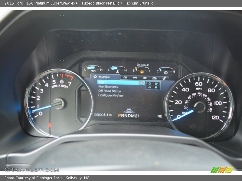 Tuxedo Black Metallic / Platinum Brunello 2015 Ford F150 Platinum SuperCrew 4x4