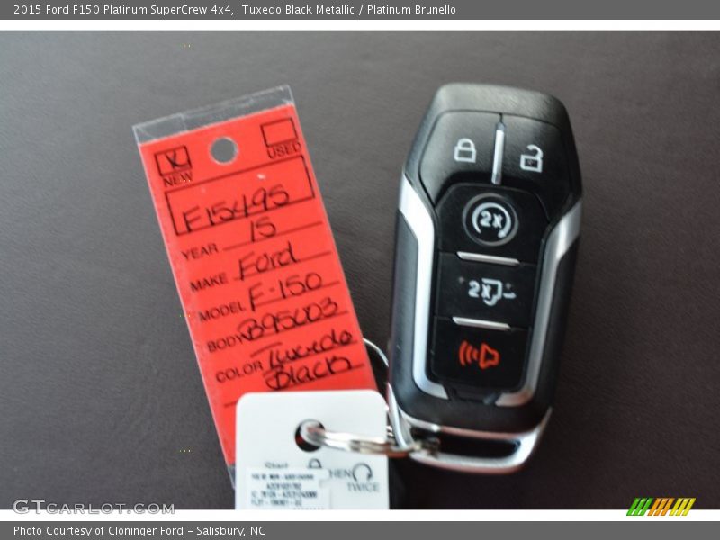 Tuxedo Black Metallic / Platinum Brunello 2015 Ford F150 Platinum SuperCrew 4x4