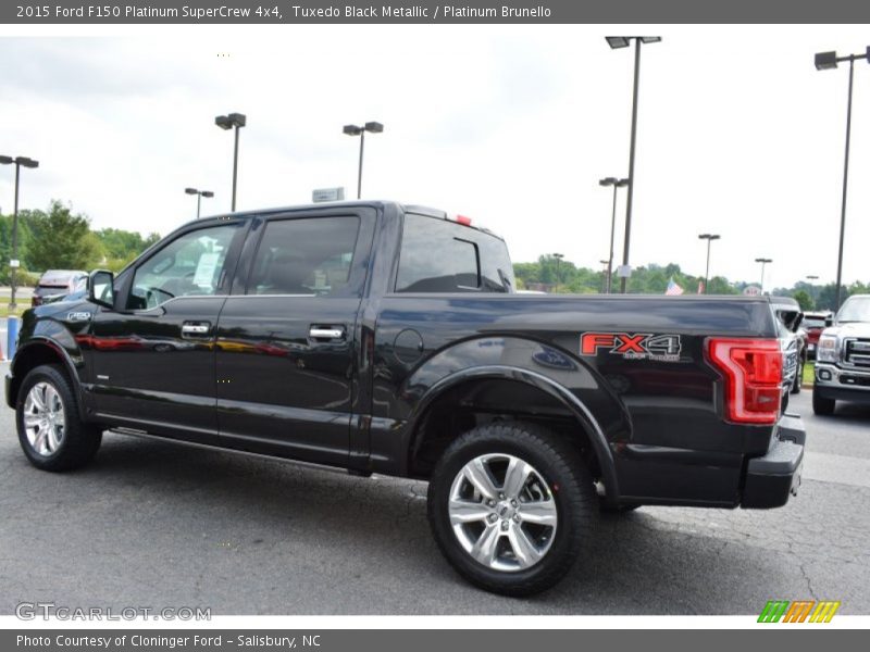 Tuxedo Black Metallic / Platinum Brunello 2015 Ford F150 Platinum SuperCrew 4x4