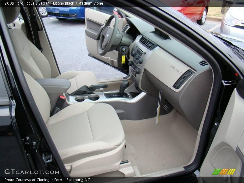 Ebony Black / Medium Stone 2009 Ford Focus S Sedan