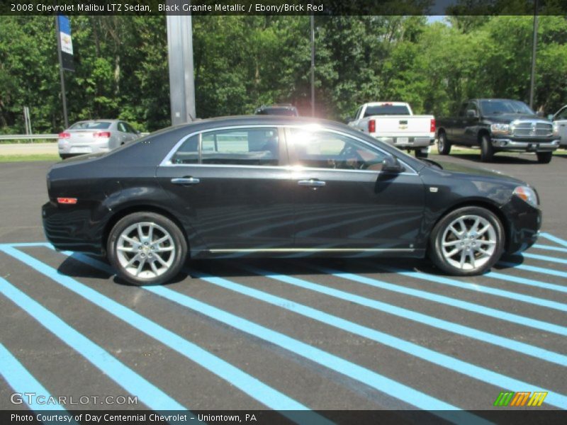 Black Granite Metallic / Ebony/Brick Red 2008 Chevrolet Malibu LTZ Sedan