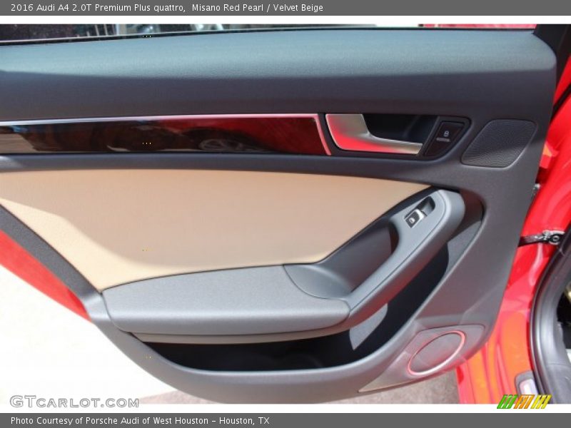 Misano Red Pearl / Velvet Beige 2016 Audi A4 2.0T Premium Plus quattro