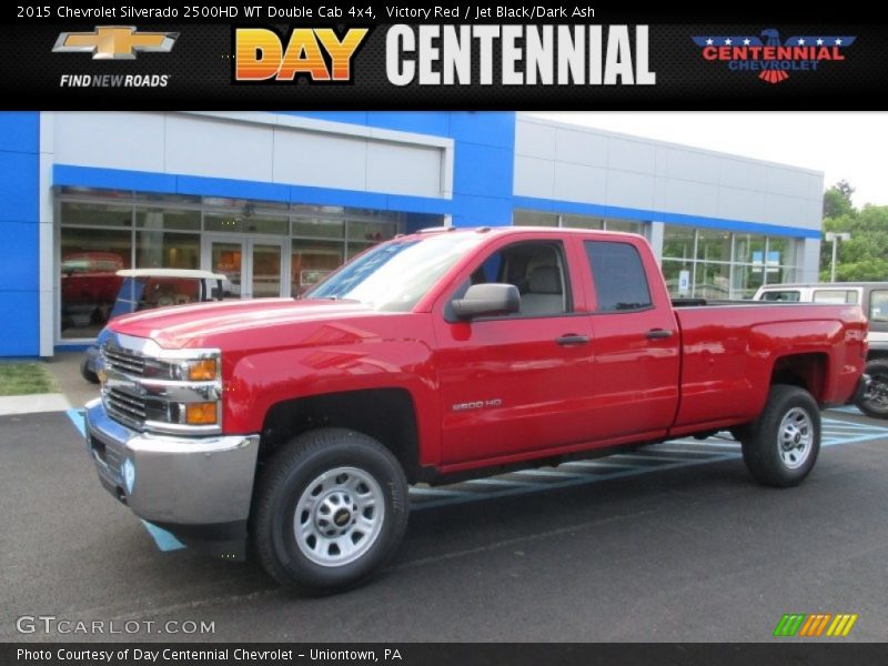 Victory Red / Jet Black/Dark Ash 2015 Chevrolet Silverado 2500HD WT Double Cab 4x4