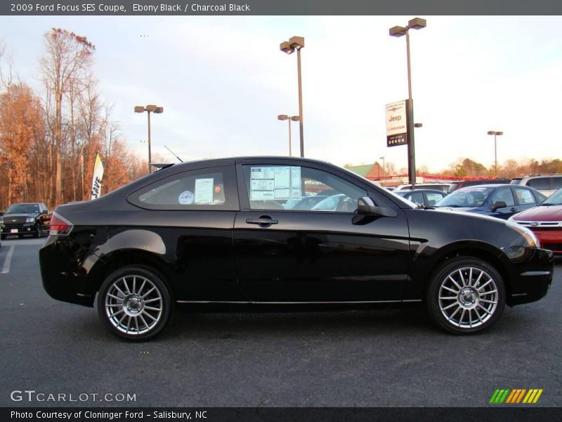 Ebony Black / Charcoal Black 2009 Ford Focus SES Coupe