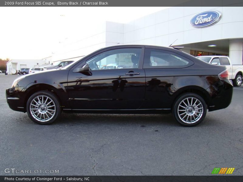 Ebony Black / Charcoal Black 2009 Ford Focus SES Coupe