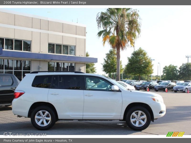 Blizzard White Pearl / Sand Beige 2008 Toyota Highlander