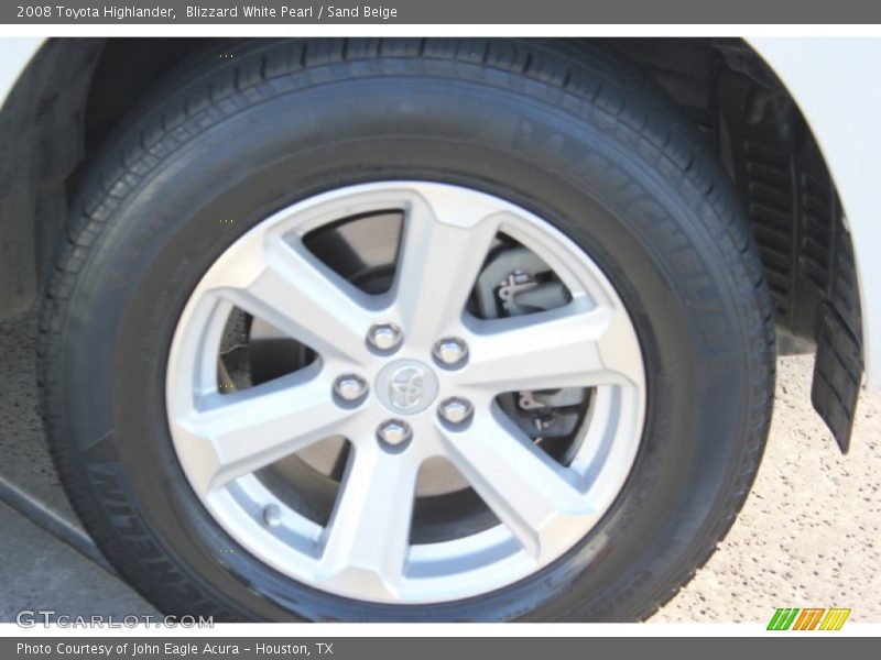 Blizzard White Pearl / Sand Beige 2008 Toyota Highlander