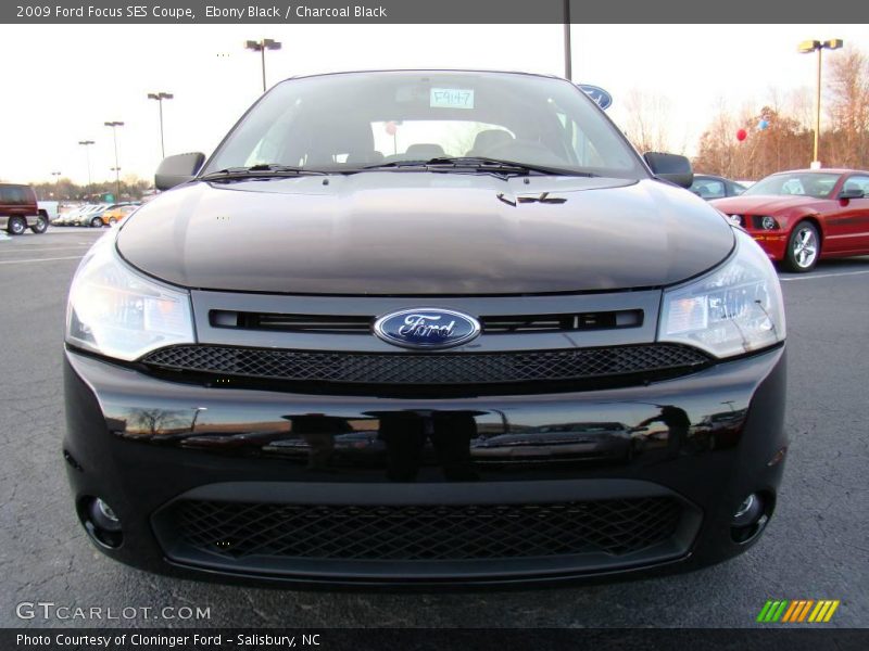 Ebony Black / Charcoal Black 2009 Ford Focus SES Coupe