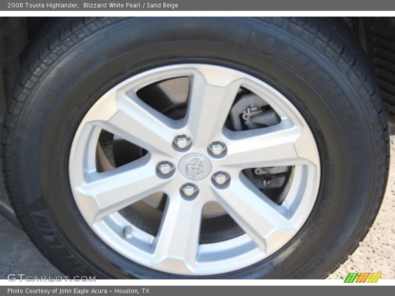 Blizzard White Pearl / Sand Beige 2008 Toyota Highlander