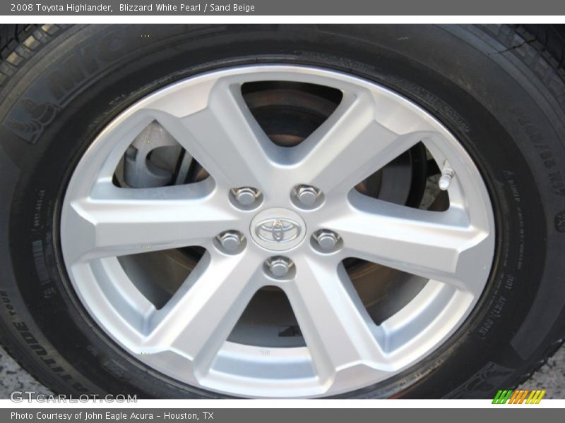 Blizzard White Pearl / Sand Beige 2008 Toyota Highlander