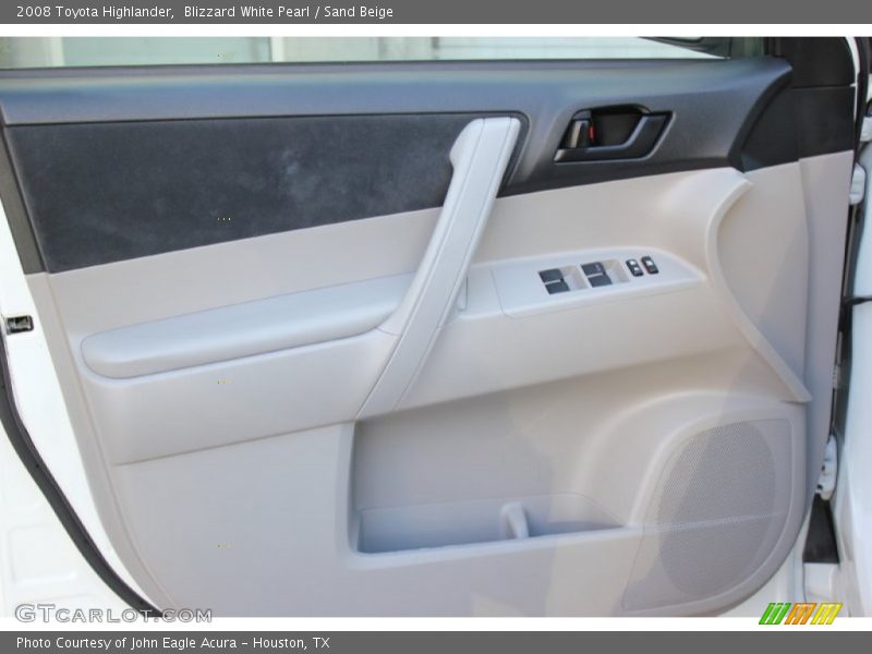 Blizzard White Pearl / Sand Beige 2008 Toyota Highlander