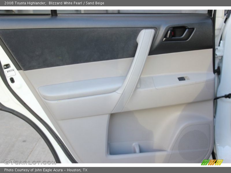 Blizzard White Pearl / Sand Beige 2008 Toyota Highlander