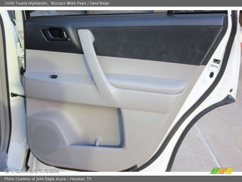 Blizzard White Pearl / Sand Beige 2008 Toyota Highlander