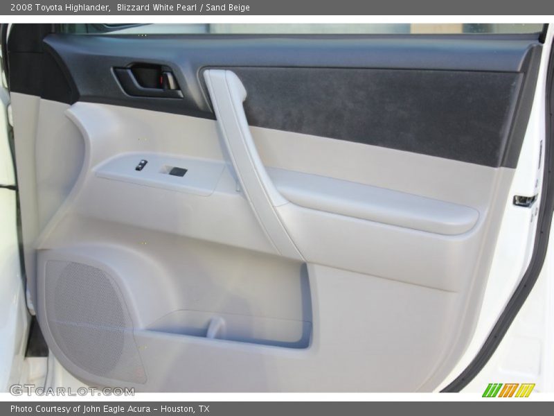 Blizzard White Pearl / Sand Beige 2008 Toyota Highlander