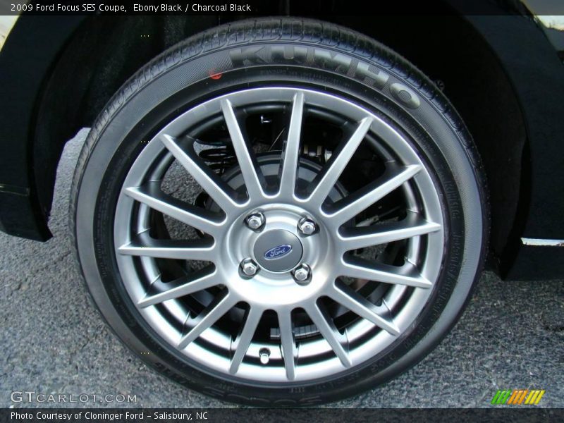 Ebony Black / Charcoal Black 2009 Ford Focus SES Coupe