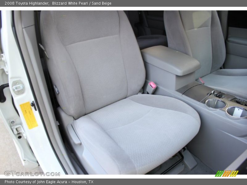 Blizzard White Pearl / Sand Beige 2008 Toyota Highlander