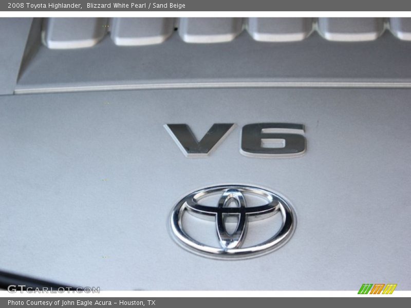 Blizzard White Pearl / Sand Beige 2008 Toyota Highlander