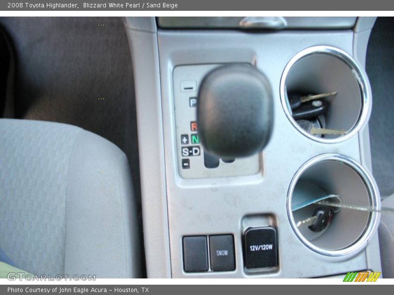 Blizzard White Pearl / Sand Beige 2008 Toyota Highlander