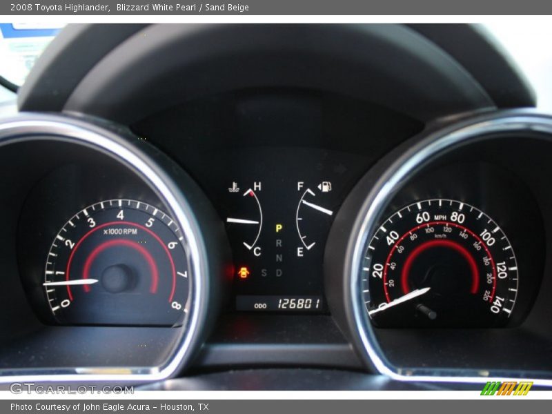 Blizzard White Pearl / Sand Beige 2008 Toyota Highlander