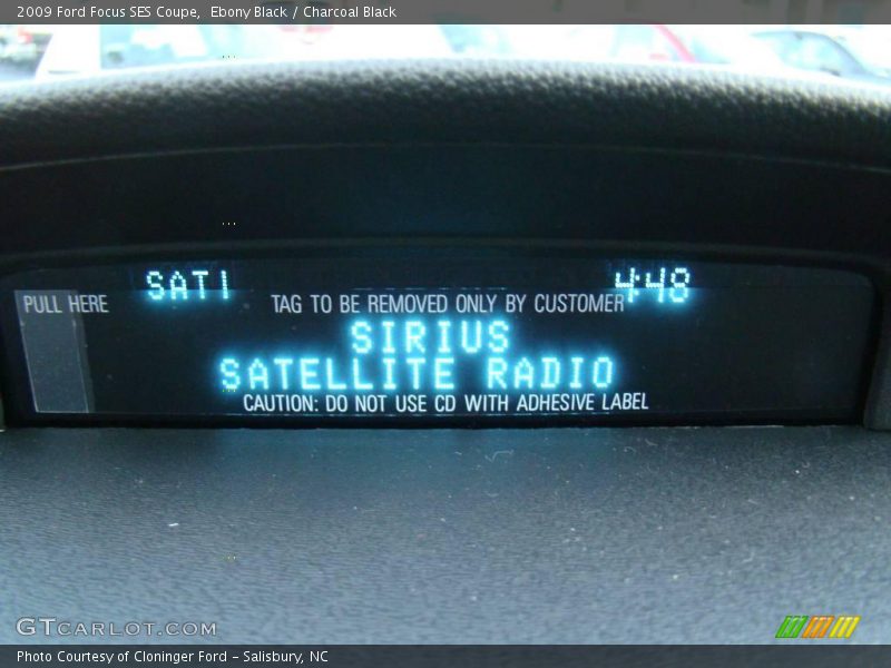Ebony Black / Charcoal Black 2009 Ford Focus SES Coupe