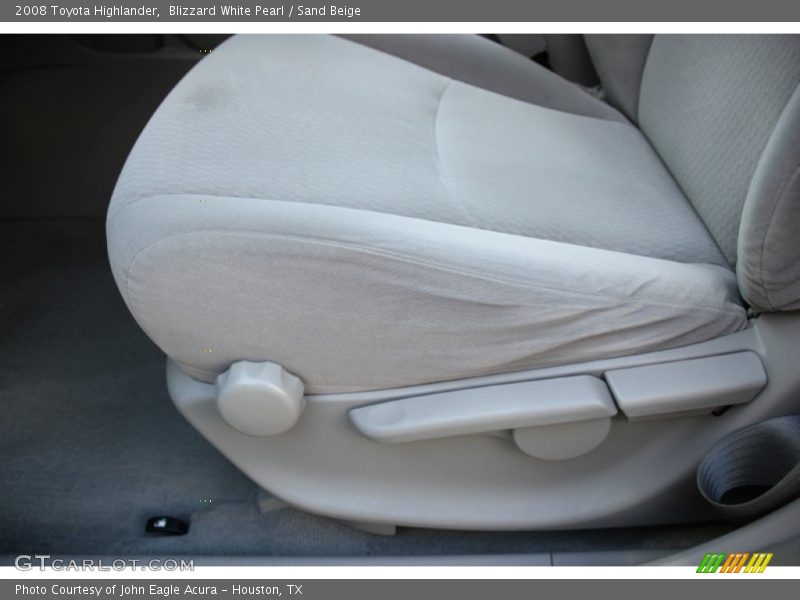 Blizzard White Pearl / Sand Beige 2008 Toyota Highlander