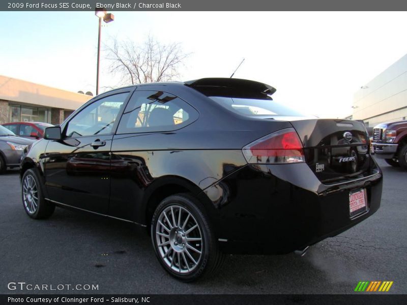 Ebony Black / Charcoal Black 2009 Ford Focus SES Coupe