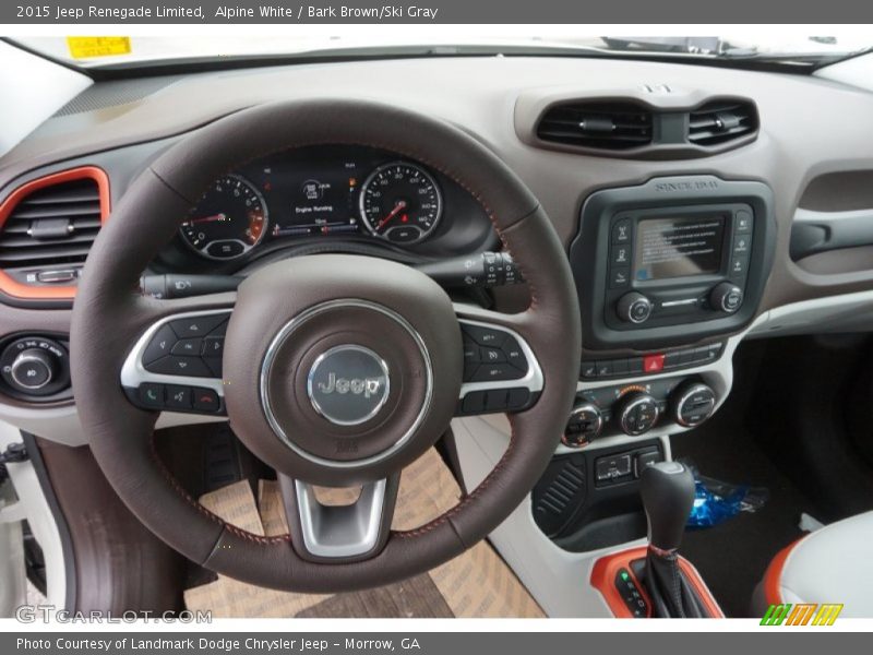Alpine White / Bark Brown/Ski Gray 2015 Jeep Renegade Limited